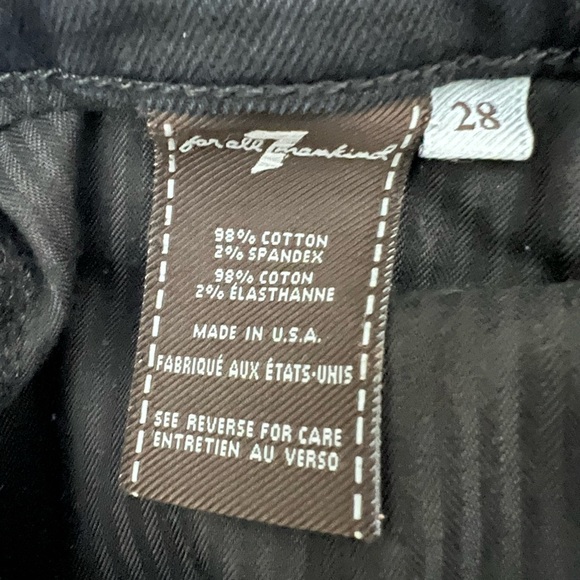 7 For All Mankind Straight Leg Jean. Women's Size 28. Black - Picture 9 of 9